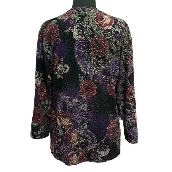 Chicos Blouse 2 Womens Medium Vintage Slinky Top Y2K 90s Fairy Goth Whimsigoth - Picture 3 of 6